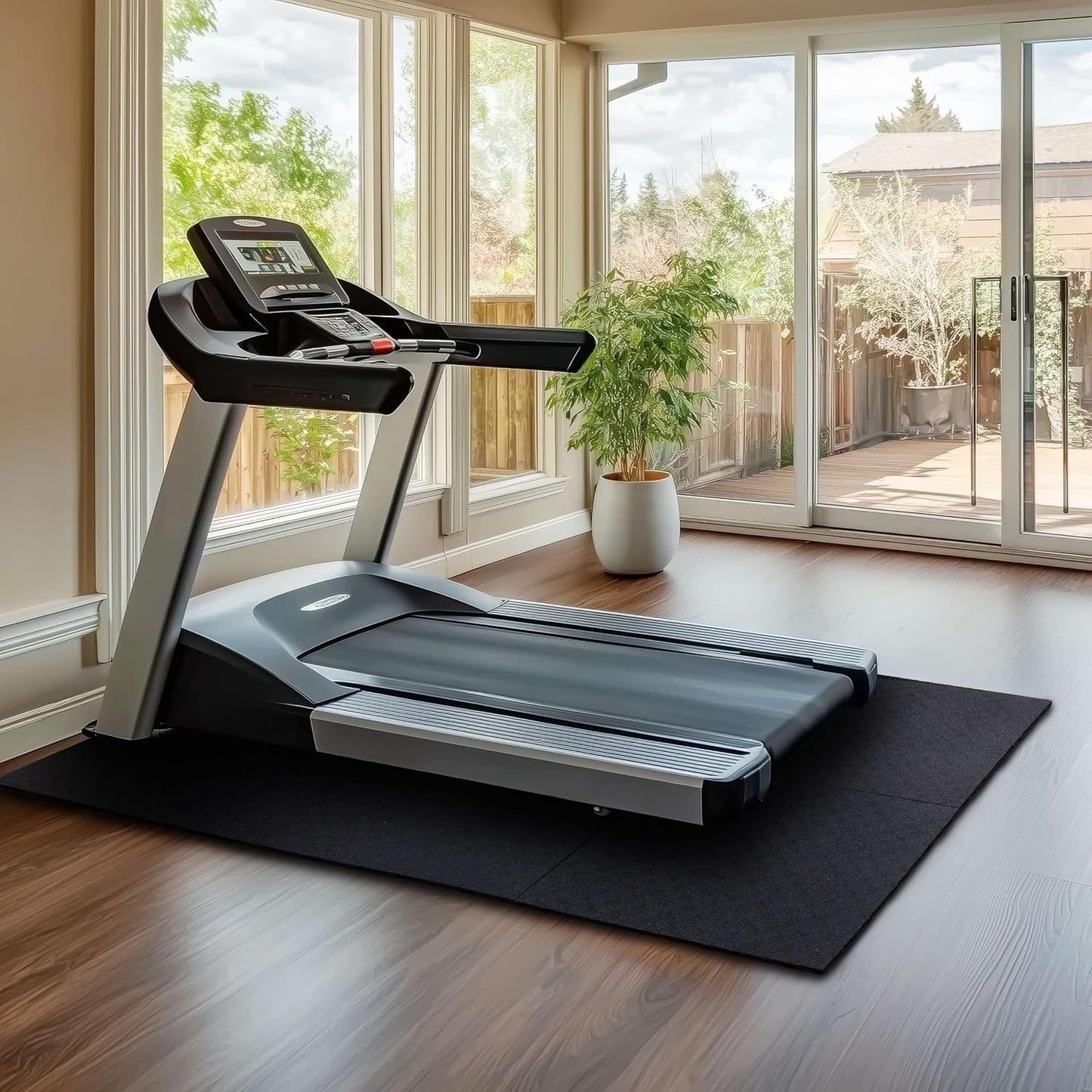 Mohawk Home Heavy Duty Rubber Stall Mat - Gym Floor- Under Dog Crate - All Purpose Utility 2'x2' - 1/2" Thick (Pack of 4)