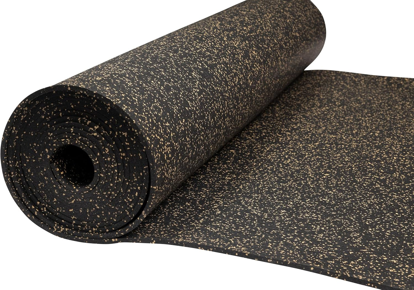 Playsafer Genaflex Rubber Gym Floor Mat, Heavy Duty Commercial Protective Gym Flooring Roll - 8mm Thick (10% Tan, 4' X 4')