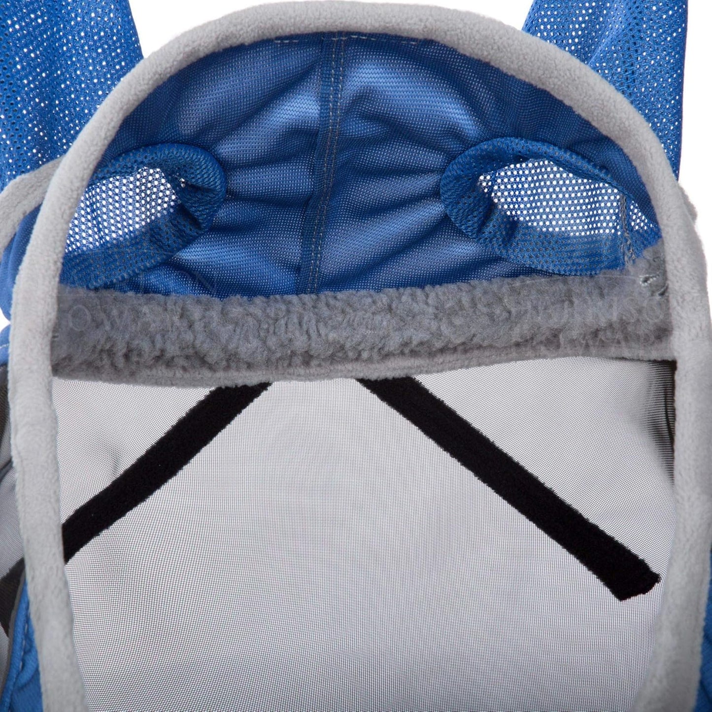 Harrison Howard CareMaster Pro Luminous Fine Mesh UV-Proof Fleece Padding Fly Mask Half Face Aquamarine (XL; Extra Full)