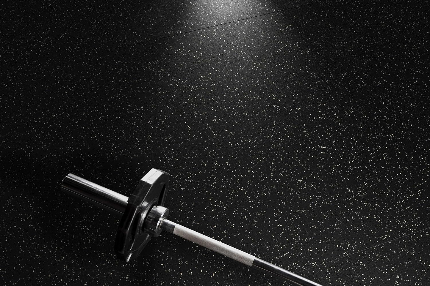 Genaflex Rubber Gym Floor Mat - 8mm Thick - Heavy Duty Commercial Protective Gym Flooring Roll (Black, 4' X 15')