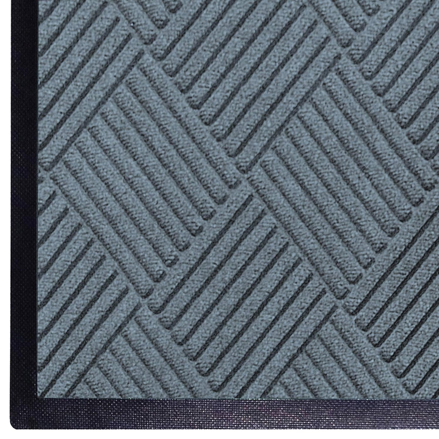 M+A Matting WaterHog Diamond | Commercial-Grade Entrance Mat with Rubber Border – Indoor/Outdoor, Quick Drying, Stain Resistant Door Mat (Bluestone, 6' x 6')