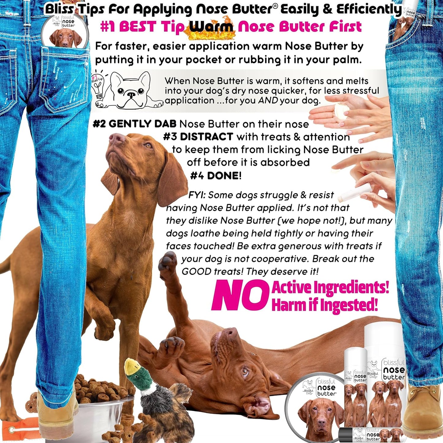 The Blissful Dog Vizsla Unscented Nose Butter, 16oz